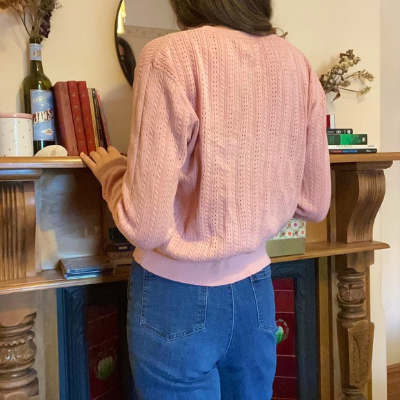 Peach Pointelle Knit Top - Picture 2 of 3